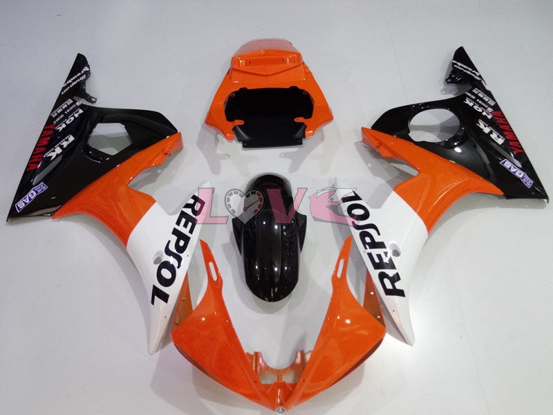 Repsol - Orange White Black Fairings and Bodywork For 2005 YZF-R6 #LF3496