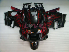 Flame - Red Black Fairings and Bodywork For 1991-1994 CBR600F2 #LF4541
