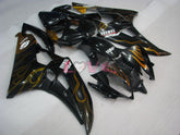 Flame - Black Gold Fairings and Bodywork For 2006-2007 YZF-R6 #LF3475