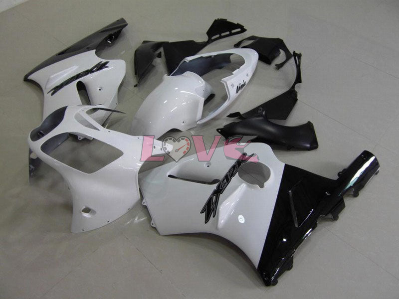 Factory Style - White Black Fairings and Bodywork For 2000-2001 NINJA ZX-12R #LF4872