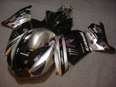 Monster - Black Silver Fairings and Bodywork For 2006-2011 NINJA ZX-14R #LF5847