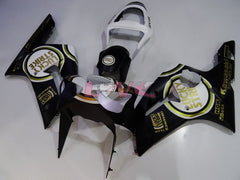 Lucky Strike - White Black Fairings and Bodywork For 2003-2004 NINJA ZX-6R #LF3318