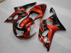 Factory Style - Orange Black Fairings and Bodywork For 2001-2003 GSX-R600 #LF4237