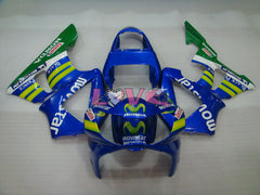 Movistar - Yellow Blue Fairings and Bodywork For 2000-2001 CBR929RR #LF5216