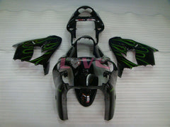 Flame - Green Black Fairings and Bodywork For 2000-2001 NINJA ZX-9R #LF4921