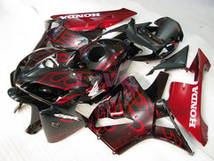 Flame - Red Black Fairings and Bodywork For 2005-2006 CBR600RR #LF7578
