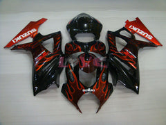 Flame - Red Black Fairings and Bodywork For 2007-2008 GSX-R1000 #LF5769