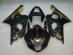 Factory Style - Black Gold Matte Fairings and Bodywork For 2004-2005 GSX-R750 #LF6620