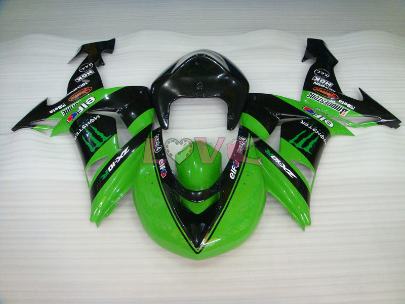 Monster - Green Black Fairings and Bodywork For 2006-2007 NINJA ZX-10R #LF6230