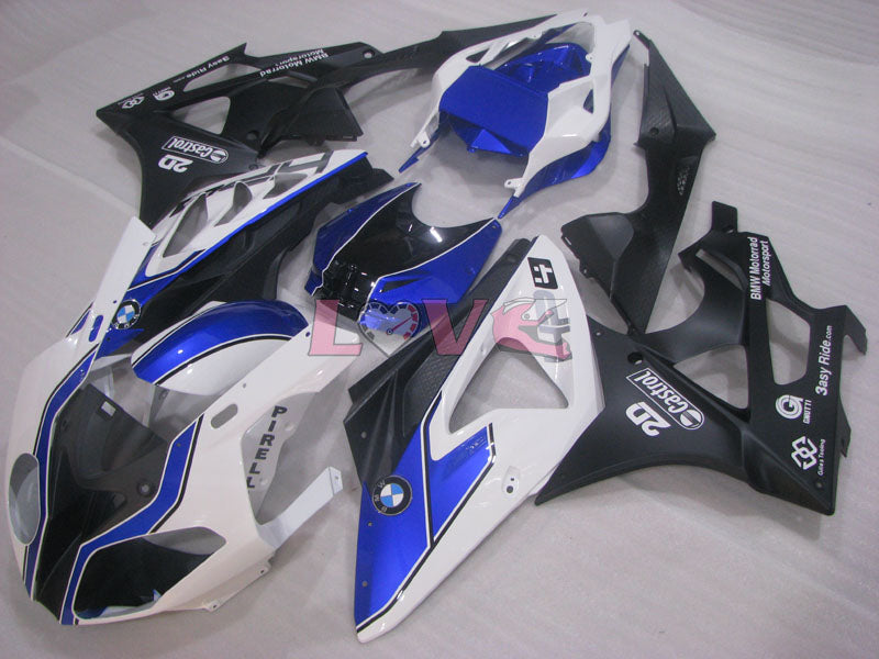 PIRELLI - White Black Fairings and Bodywork For 2009-2014 S1000RR #LF5467