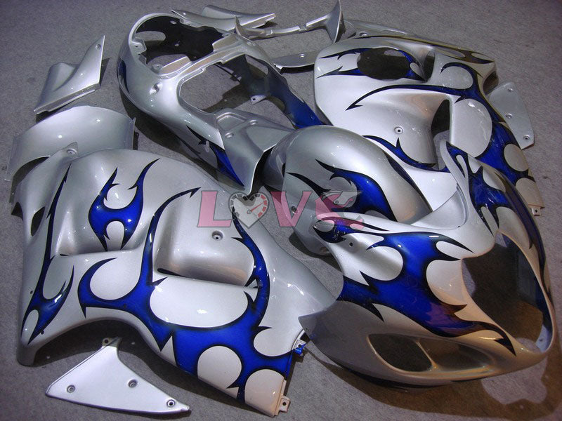 Flame - Blue Silver Fairings and Bodywork For 1999-2007 Hayabusa #LF5264