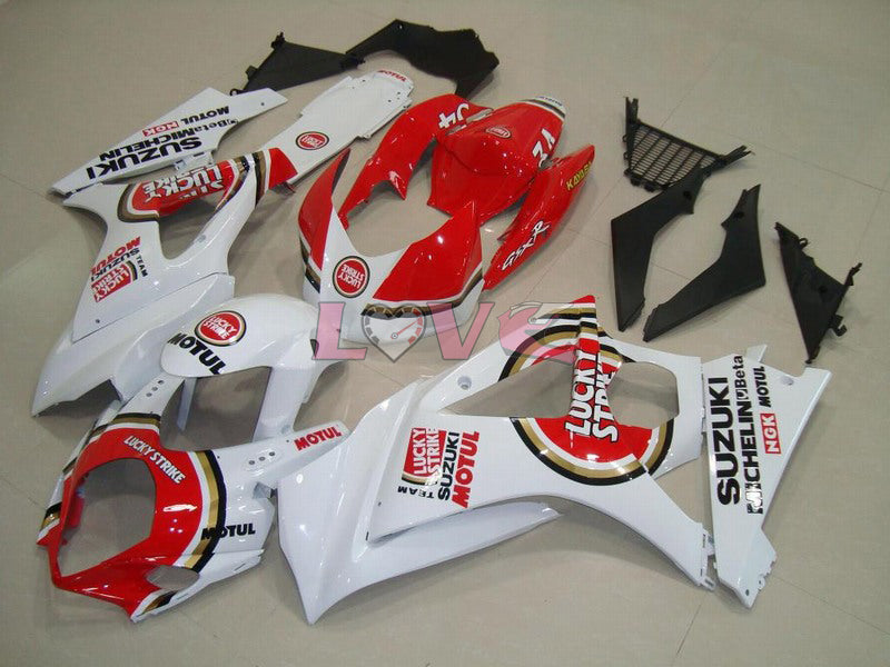 Lucky Strike MOTUL - Red White Fairings and Bodywork For 2007-2008 GSX-R1000 #LF5758