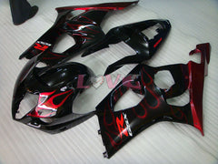 Flame - Red Black Fairings and Bodywork For 2003-2004 GSX-R1000 #LF6029