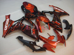 Flame - Orange Black Fairings and Bodywork For 2006-2007 GSX-R750 #LF6548