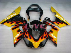 Flame - Yellow Black Fairings and Bodywork For 1998-1999 YZF-R1 #LF7090