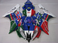 FIAT - ArmyGreen Red Blue Fairings and Bodywork For 2006-2007 YZF-R6 #LF3460