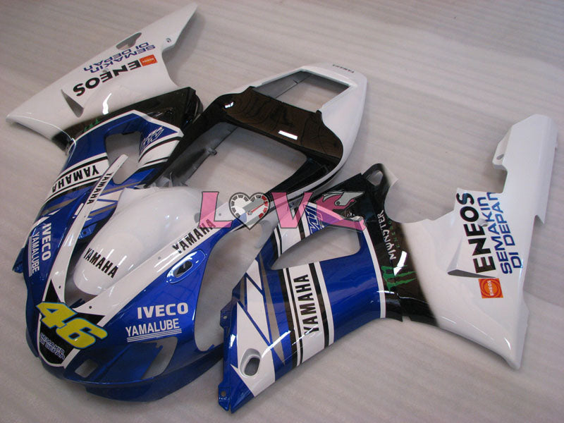 Monster - Blue White Black Fairings and Bodywork For 1998-1999 YZF-R1 #LF3587