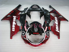 Jordan - Red Black Fairings and Bodywork For 2001-2003 GSX-R600 #LF4253