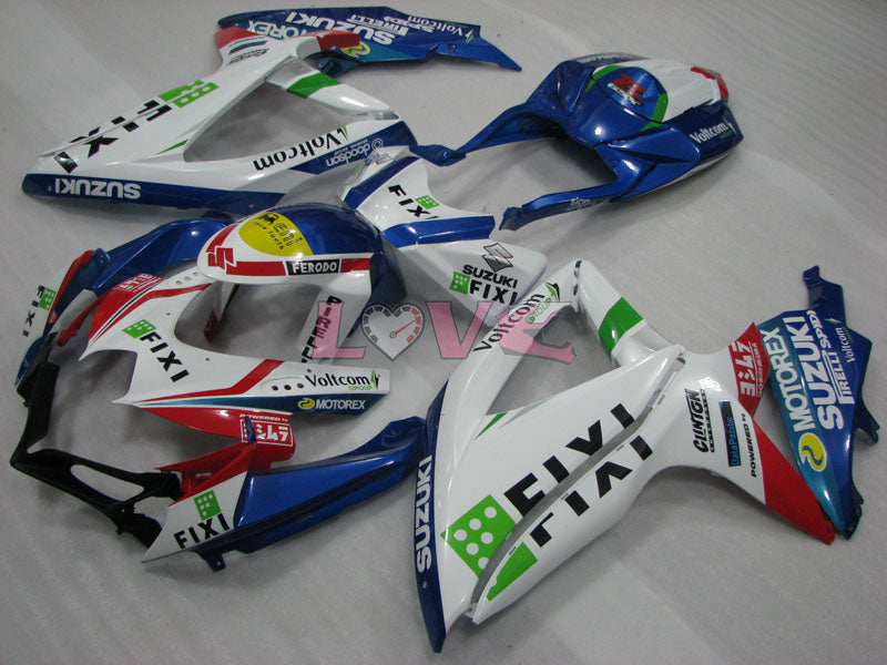 FIXI - Blue White Fairings and Bodywork For 2008-2010 GSX-R750 #LF3936
