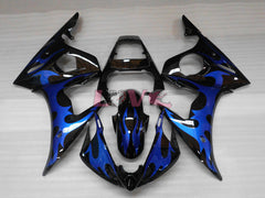Flame - Blue Black Fairings and Bodywork For 2005 YZF-R6 #LF5282