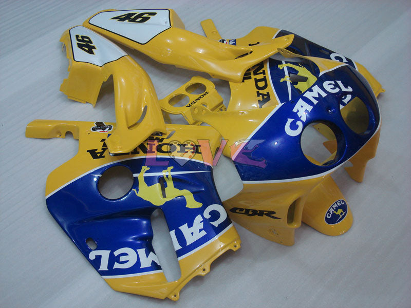 Camel - Yellow Blue Fairings and Bodywork For 1990-1994 CBR250RR #LF5038