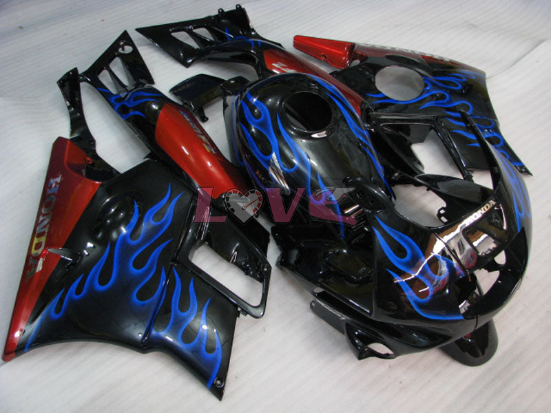 Flame - Blue Black Fairings and Bodywork For 1991-1994 CBR600F2 #LF4886
