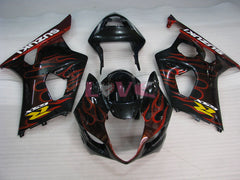 Flame - Red Black Fairings and Bodywork For 2003-2004 GSX-R1000 #LF6028