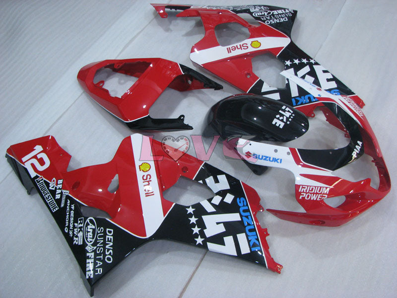 RK - Red Black Fairings and Bodywork For 2004-2005 GSX-R600 #LF4118