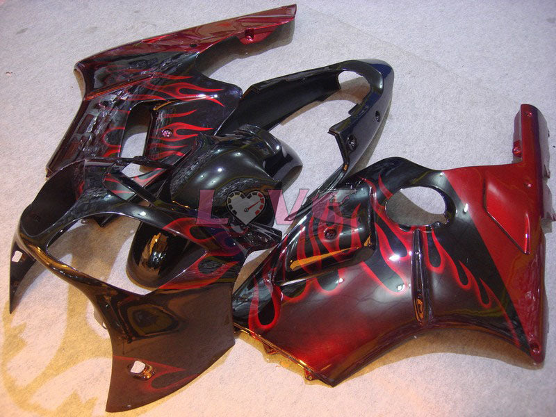 Flame - Red Black Fairings and Bodywork For 2000-2001 NINJA ZX-12R #LF4880