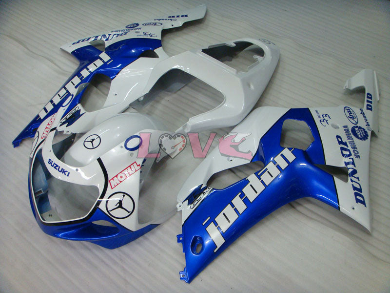 DUNLOP - Blue White Fairings and Bodywork For 2000-2002 GSX-R1000 #LF4132