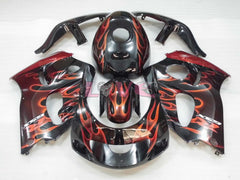 Flame - Orange Black Fairings and Bodywork For 1996-1999 GSX-R750 #LF4290