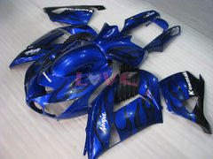 Flame - Blue Black Fairings and Bodywork For 2006-2011 NINJA ZX-14R #LF5854