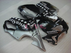 SevenStars - Black Silver Fairings and Bodywork For 1999-2000 CBR600F4 #LF7678