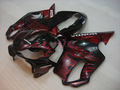 Flame - Red Black Fairings and Bodywork For 2004-2007 CBR600F4i #LF4500