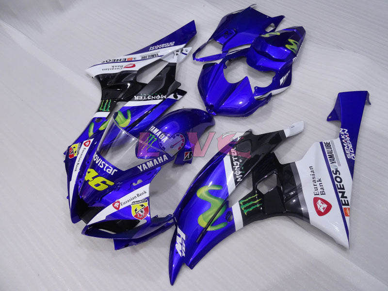 Monster - Blue White Black Fairings and Bodywork For 2006-2007 YZF-R6 #LF3454