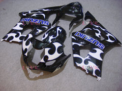 Flame - White Black Fairings and Bodywork For 2003-2004 GSX-R1000 #LF6030