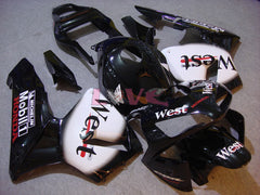 West - White Black Fairings and Bodywork For 2003-2004 CBR600RR #LF5360