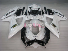 Factory Style - White Black Fairings and Bodywork For 2008-2010 GSX-R750 #LF3917