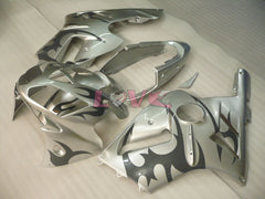 Factory Style - Black Silver Fairings and Bodywork For 2002-2005 NINJA ZX-12R #LF3240