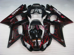 Flame - Red Black Fairings and Bodywork For 1998-2002 YZF-R6 #LF3372