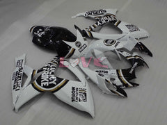 Lucky Strike - White Black Fairings and Bodywork For 2006-2007 GSX-R750 #LF6530