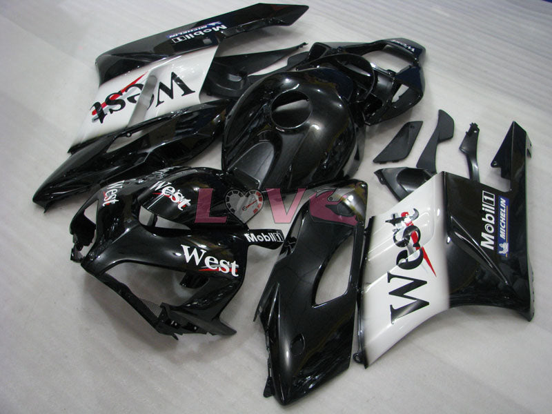 West - White Black Fairings and Bodywork For 2004-2005 CBR1000RR #LF4387