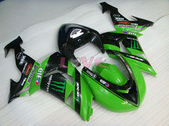 Monster - Green Black Fairings and Bodywork For 2006-2007 NINJA ZX-10R #LF6230
