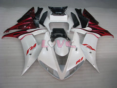 Flame - Red White Fairings and Bodywork For 2002-2003 YZF-R1 #LF7022