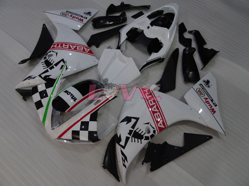 ABARTH - Black White Fairings and Bodywork For 2009-2011 YZF-R1 #LF3637