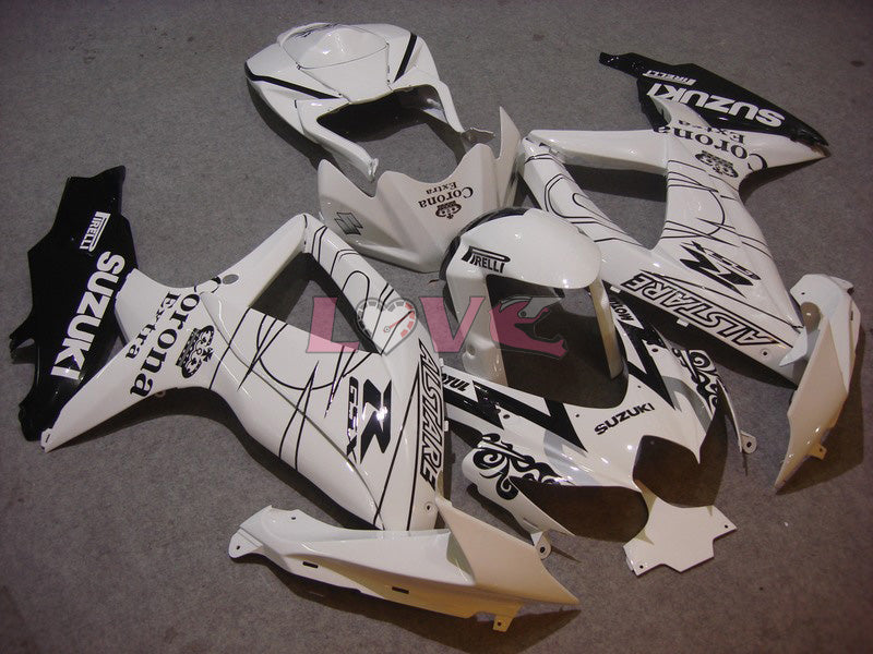 Corona - White Black Fairings and Bodywork For 2008-2010 GSX-R750 #LF6680