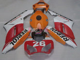 Repsol - Orange White Matte Fairings and Bodywork For 2004-2005 CBR1000RR #LF4404