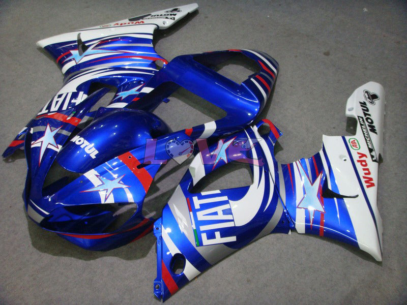 FIAT MOTUL - Blue White Fairings and Bodywork For 2000-2001 YZF-R1 #LF7071