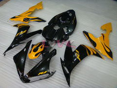 Flame - Yellow Black Fairings and Bodywork For 2004-2006 YZF-R1 #LF7000