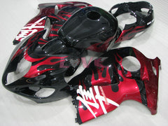 Flame - Red Black Fairings and Bodywork For 1999-2007 Hayabusa #LF3746